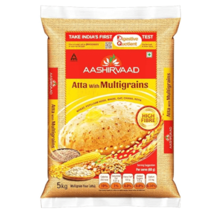 Aashirvaad Atta with Multigrains, 5kg pack, The High Fibre Atta